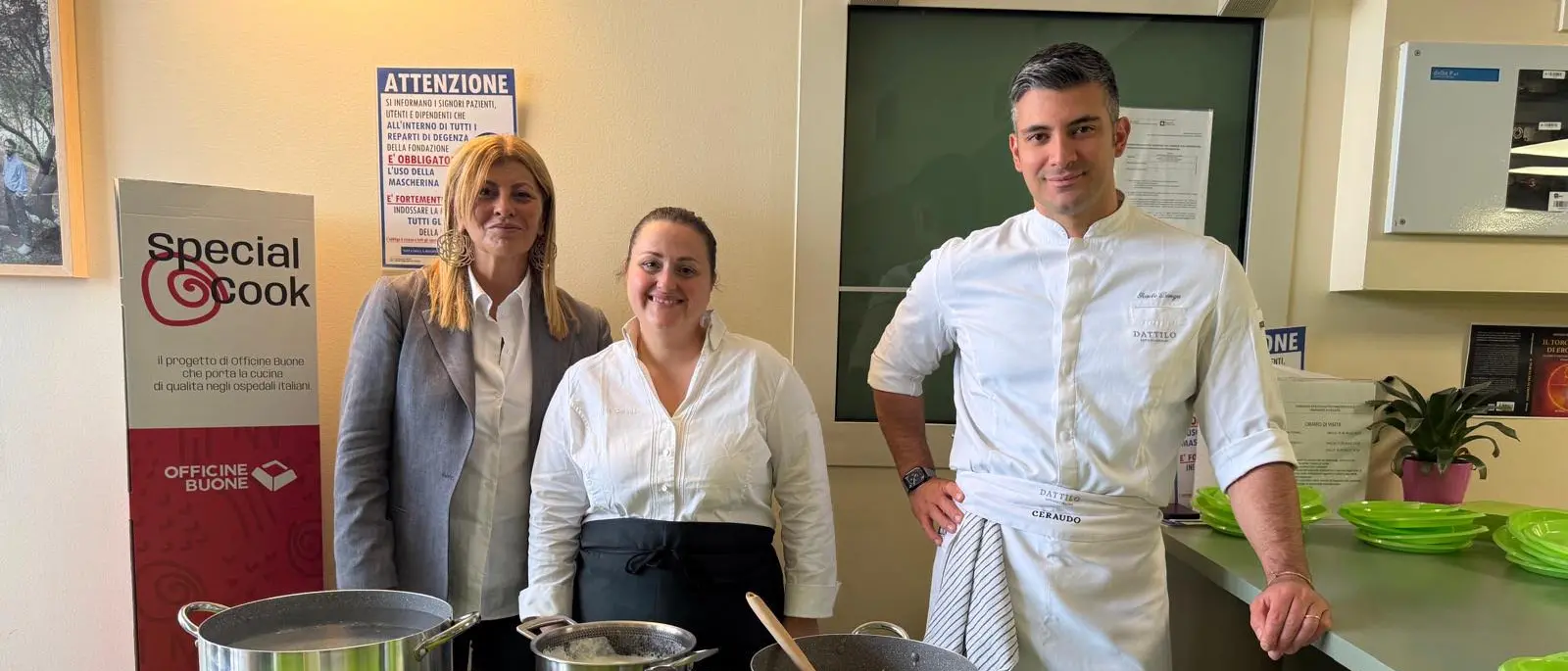 La cucina stellata entra all’Istituto dei Tumori di Milano: Caterina Ceraudo porta in corsia l’olio calabrese\n
