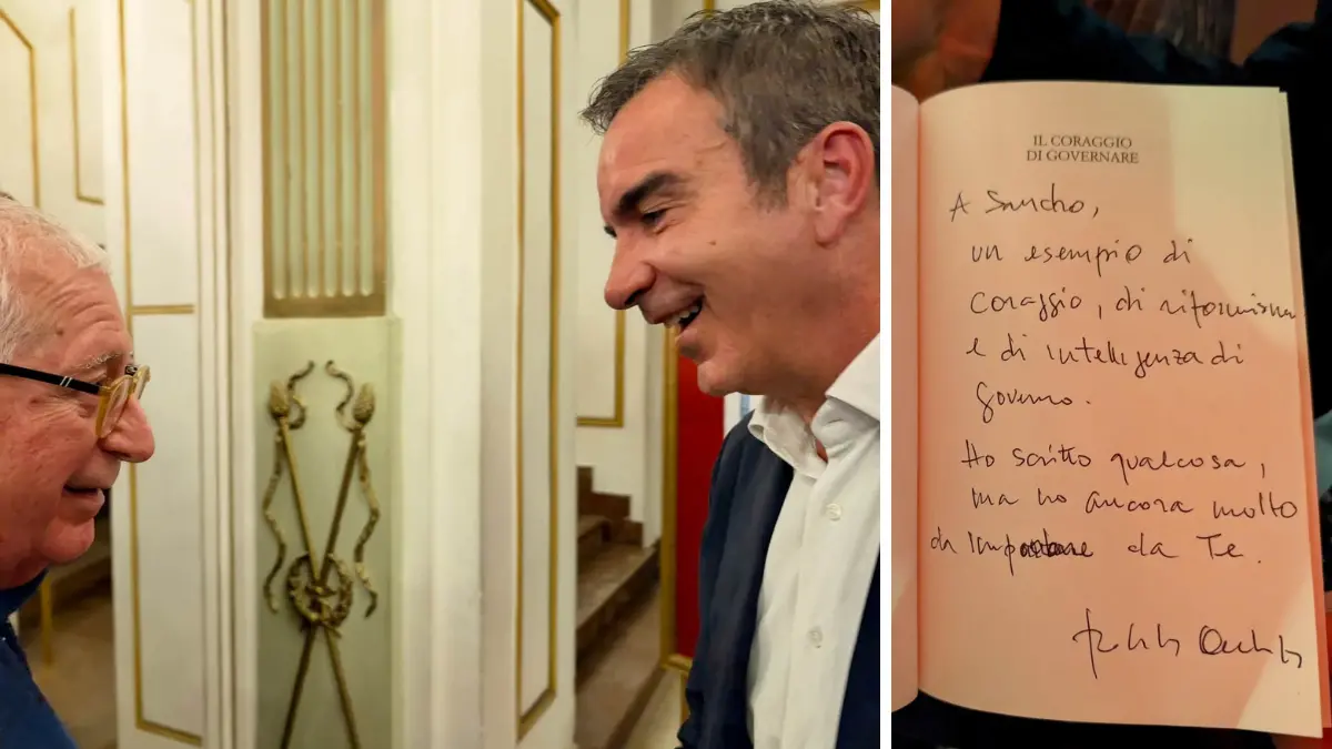 Principe e Occhiuto dopo la presentazione del libro (foto Fb Principe)