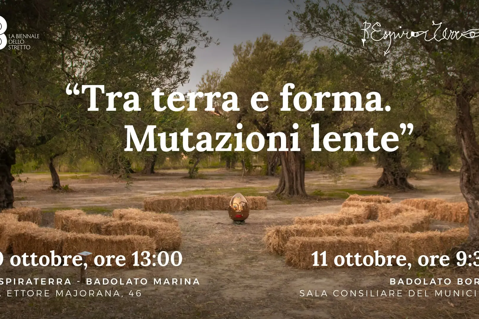 “Tra terra e forma. Mutazioni lente”. La terza\u00A0edizione della Biennale dello Stretto arriva a Badolato Borgo\n