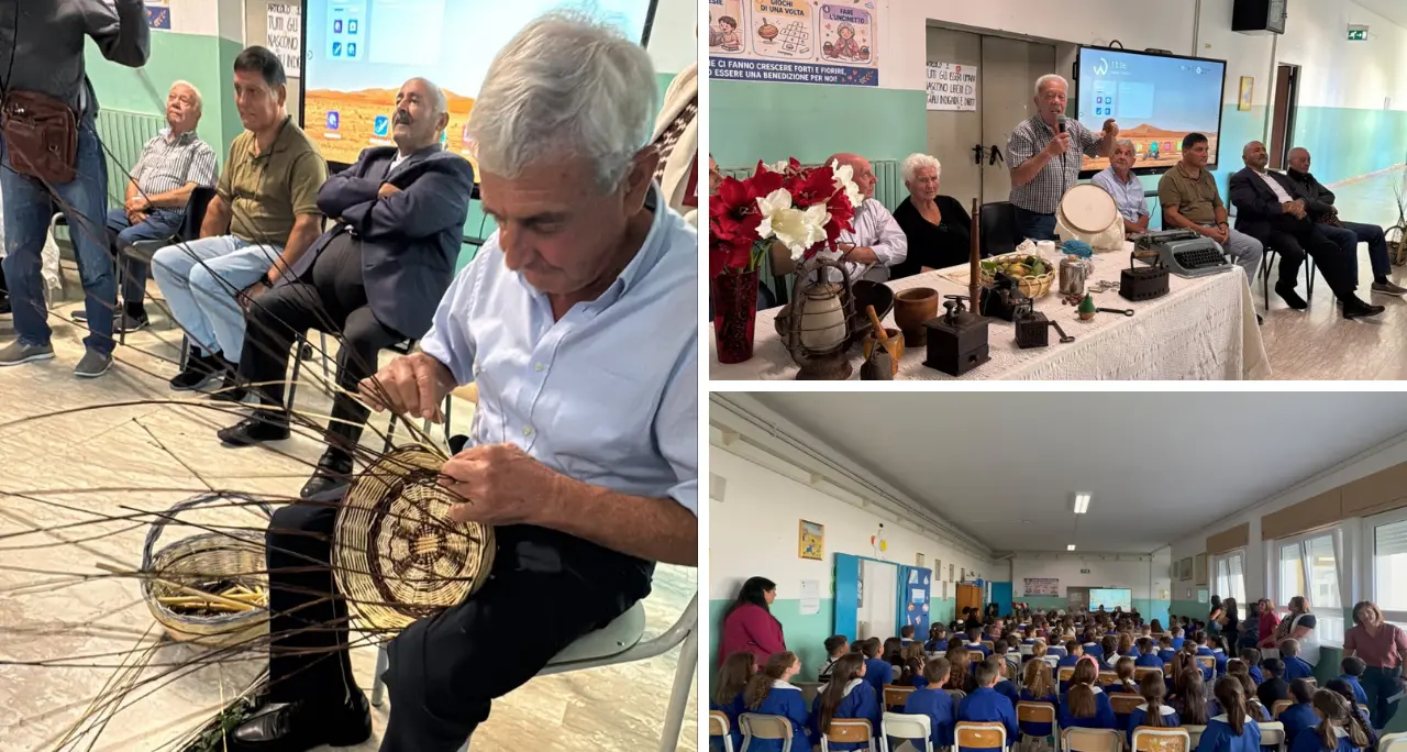 Rombiolo, bambini e nonni si incontrano a scuola: ricordi e tradizioni diventano una lezione speciale\n