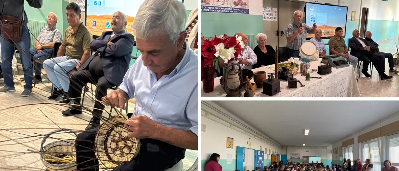 Rombiolo, bambini e nonni si incontrano a scuola: ricordi e tradizioni diventano una lezione speciale\n