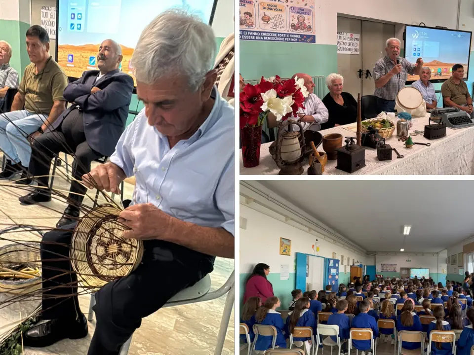 Rombiolo, bambini e nonni si incontrano a scuola: ricordi e tradizioni diventano una lezione speciale