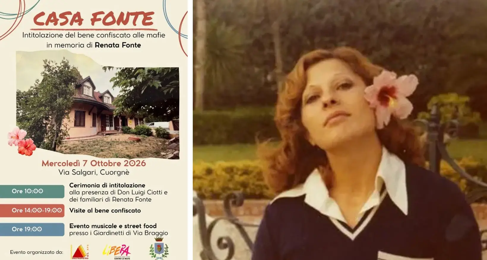 Villa confiscata alla ‘ndrangheta nel Torinese intitolata a Renata Fonte, vittima innocente di mafia\n