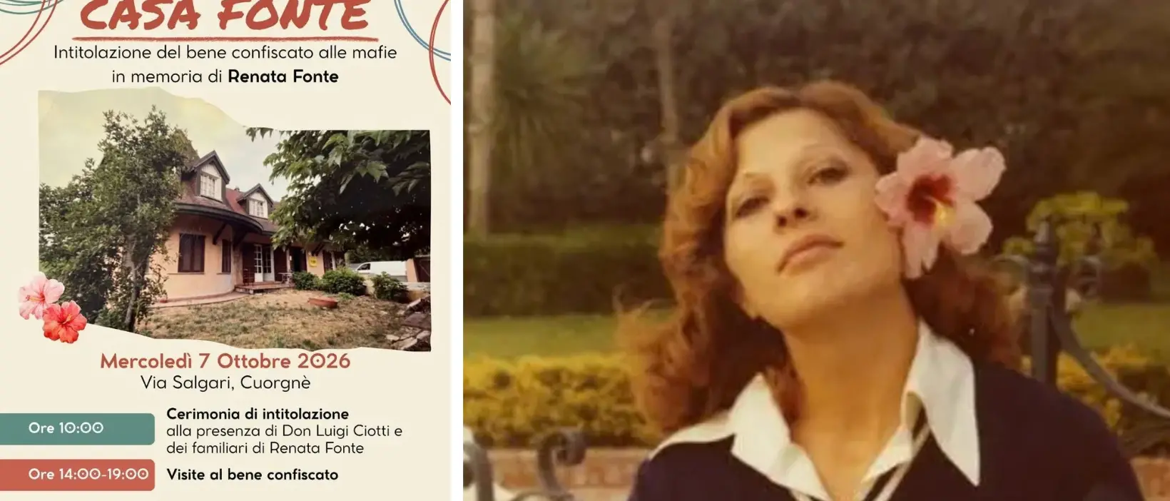 Villa confiscata alla ‘ndrangheta nel Torinese intitolata a Renata Fonte, vittima innocente di mafia\n