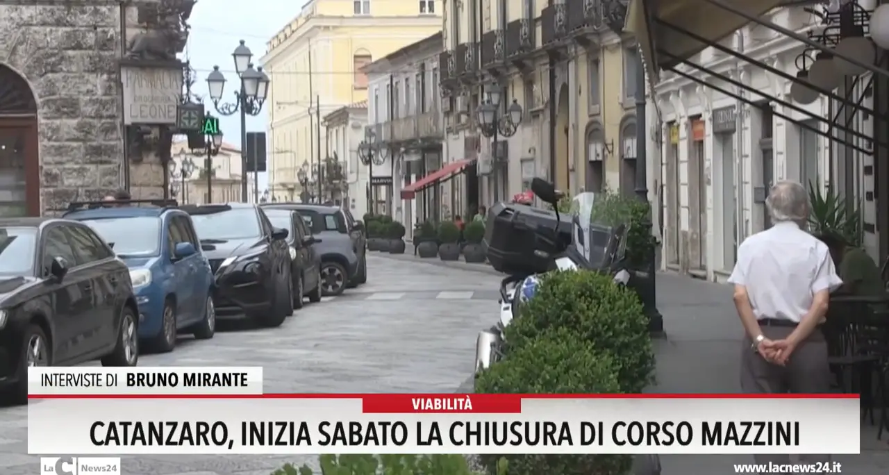 Catanzaro, inizia sabato la chiusura di Corso Mazzini