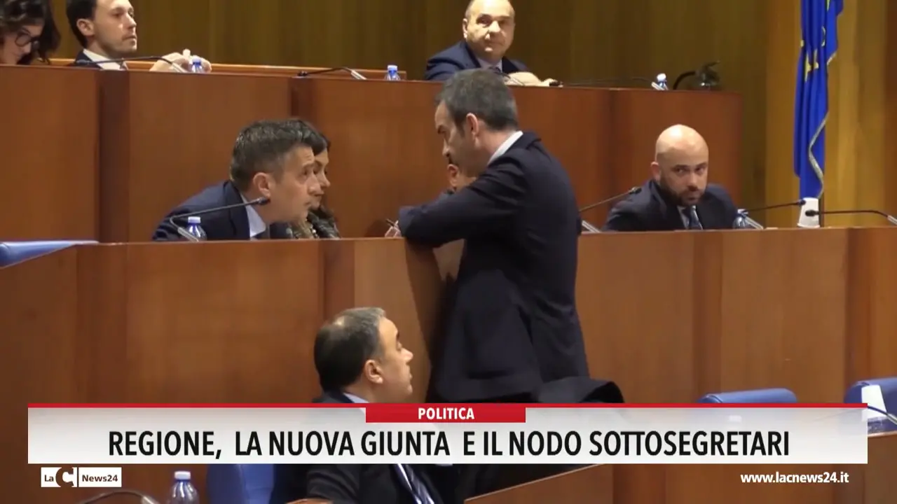 Regione, la nuova Giunta e il nodo sottosegretari