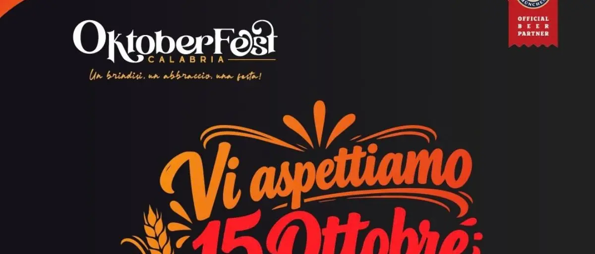 Oktoberfest Calabria, a Rende la settima edizione: nuova location e apertura il 15 ottobre\n