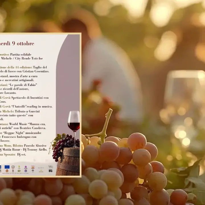 Cosenza, domani l’inaugurazione della 44esima edizione della festa dell’uva e del vino di Donnici