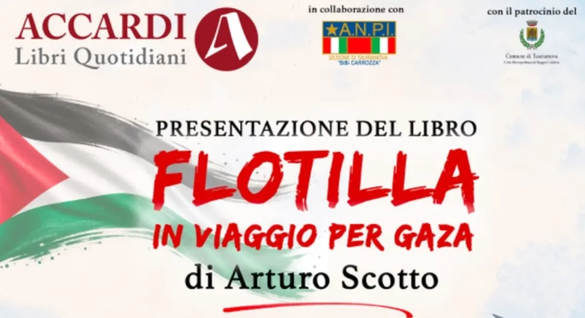 A Taurianova lunedì la presentazione del libro \"Flotilla. In viaggio per Gaza\" di Arturo Scotto\n