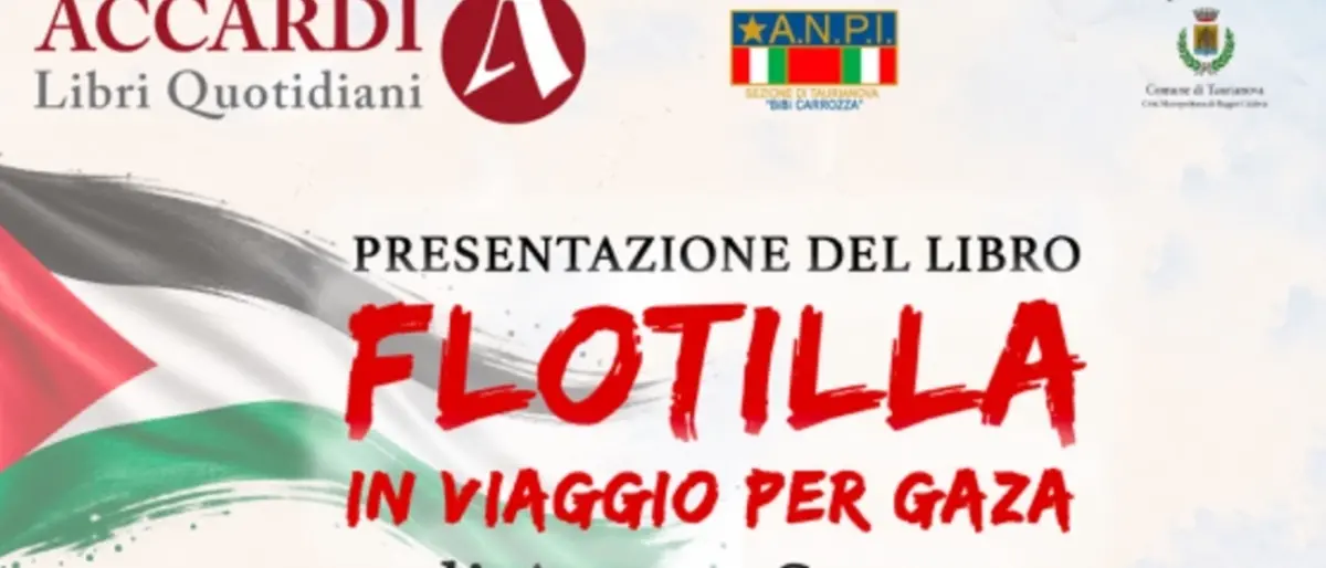 A Taurianova lunedì la presentazione del libro \"Flotilla. In viaggio per Gaza\" di Arturo Scotto\n