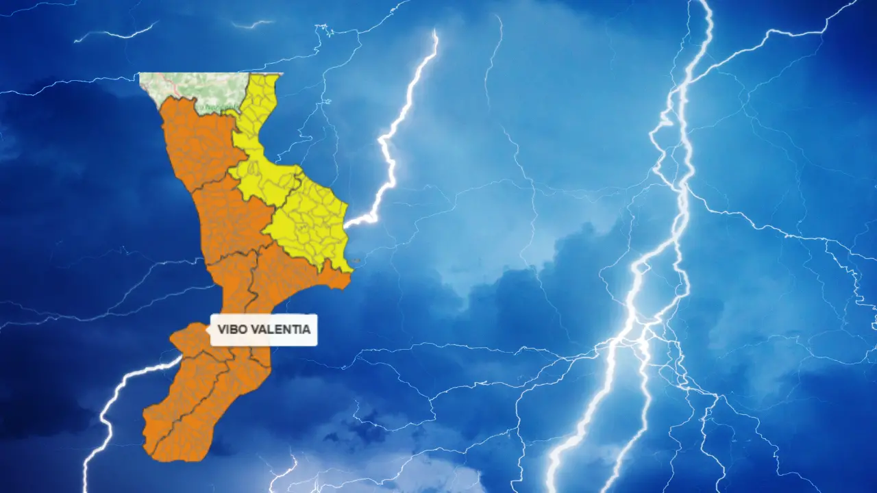 Maltempo, domani allerta arancione nel Vibonese: in arrivo temporali e piogge abbondanti in Calabria, ecco dove\n