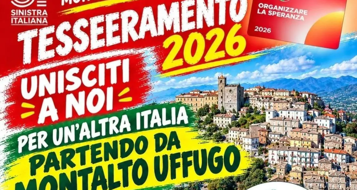 Montalto Uffugo, Sinistra Italiana–AVS in piazza per il tesseramento e il confronto pubblico\n