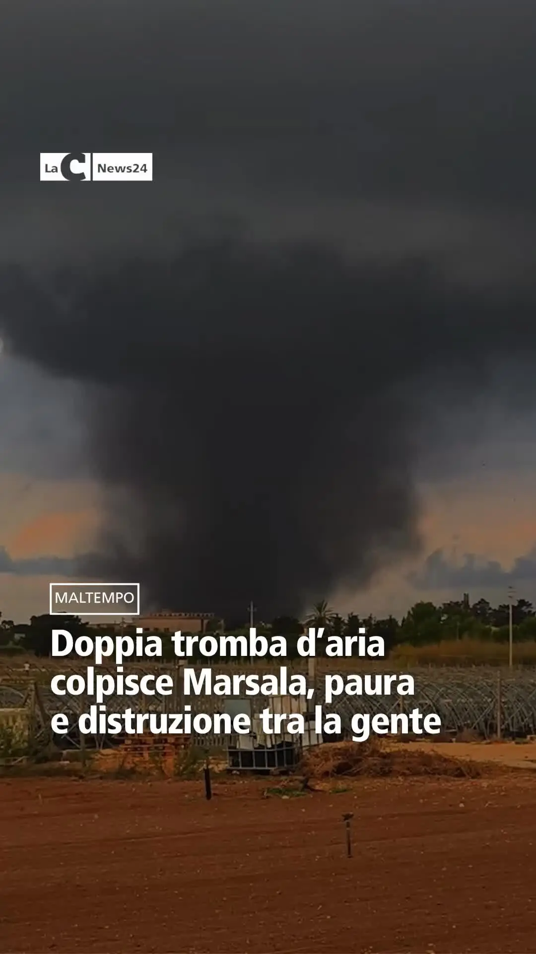 Doppia tromba marina a Marsala, feriti e danni ingenti