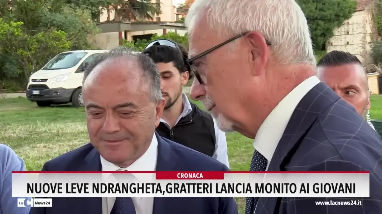 Nuove leve 'ndrangheta, Gratteri lancia monito ai giovani