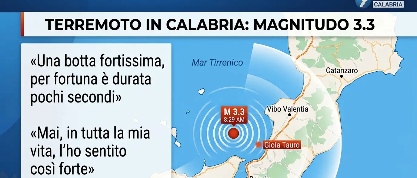 «Ancora tremo, che spavento»: terremoto nella Piana di Gioia Tauro, la scossa avvertita da tanti residenti\n