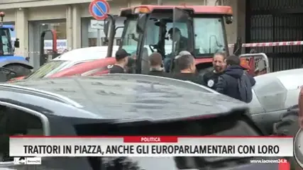 Trattori in piazza, anche gli europarlamentari con loro