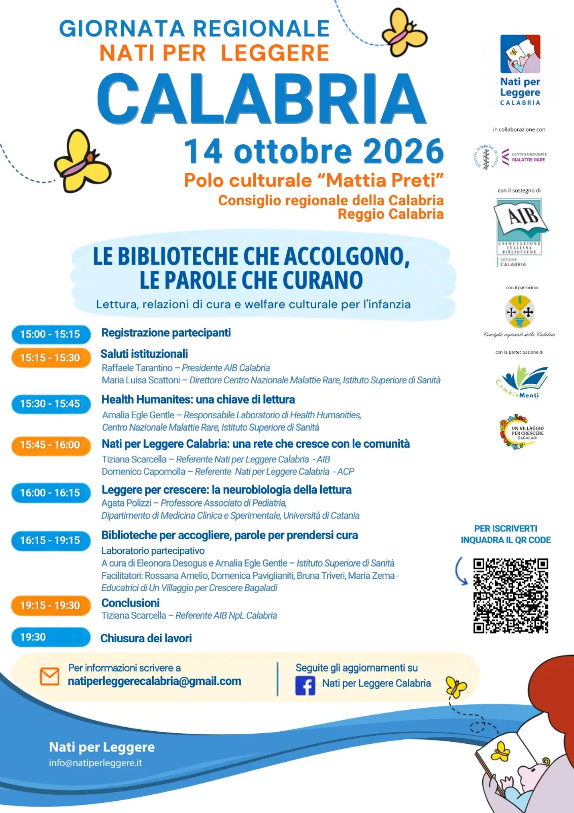 Culture, salute e relazioni di cura: il 14 ottobre a Reggio Calabria la Giornata Regionale Nati per Leggere 2026\n