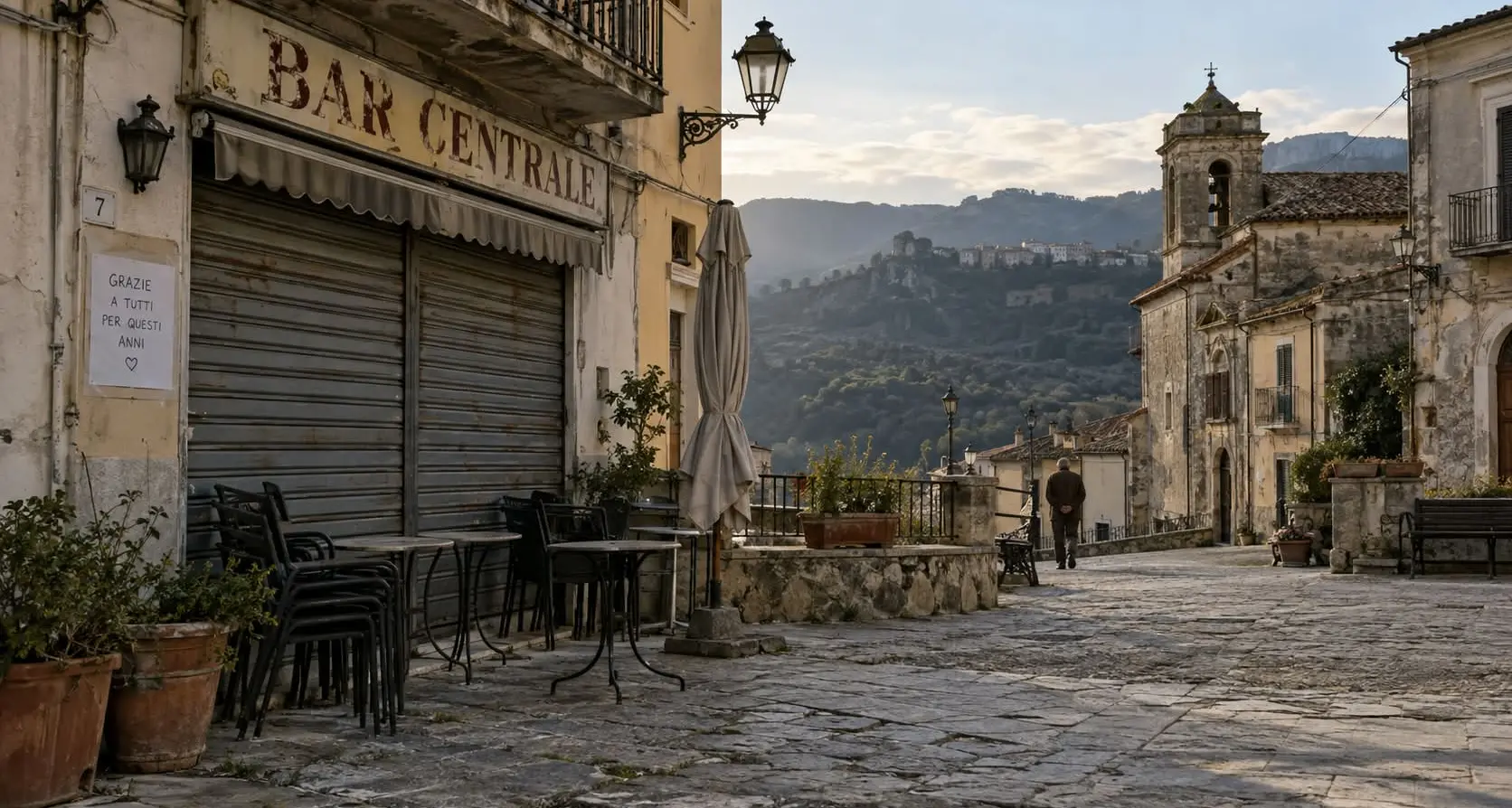Le serrande abbassate dei bar come specchio dei borghi che cambiano: da Lago a Bocchigliero, la sfida di restare comunità\n