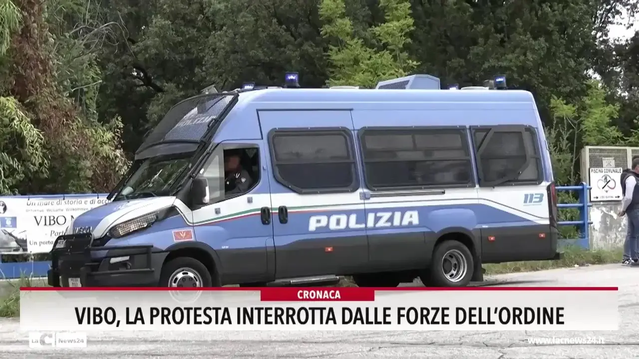 Vibo, la protesta interrotta dalle forze dell'ordine