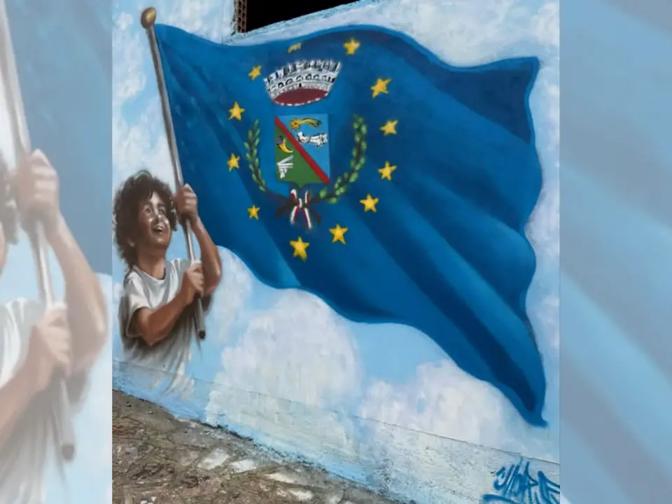 Jonadi, a Nao un murales su una casa disabitata racconta l'identità europea del borgo