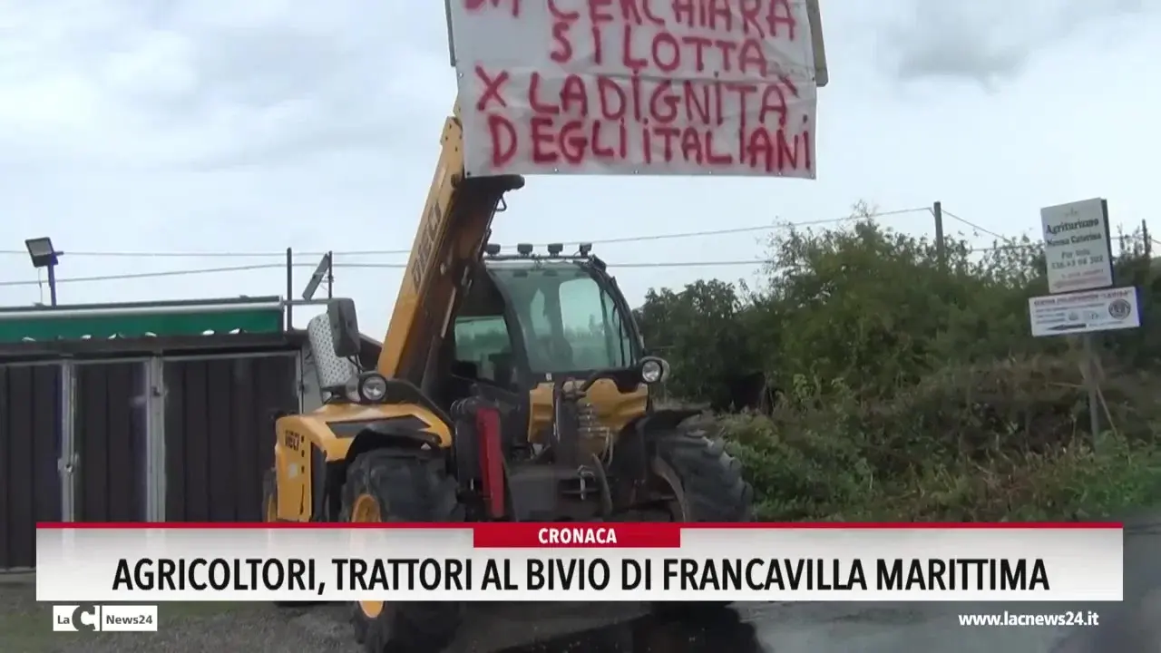 Agricoltori, trattori al bivio di Francavilla Marittima