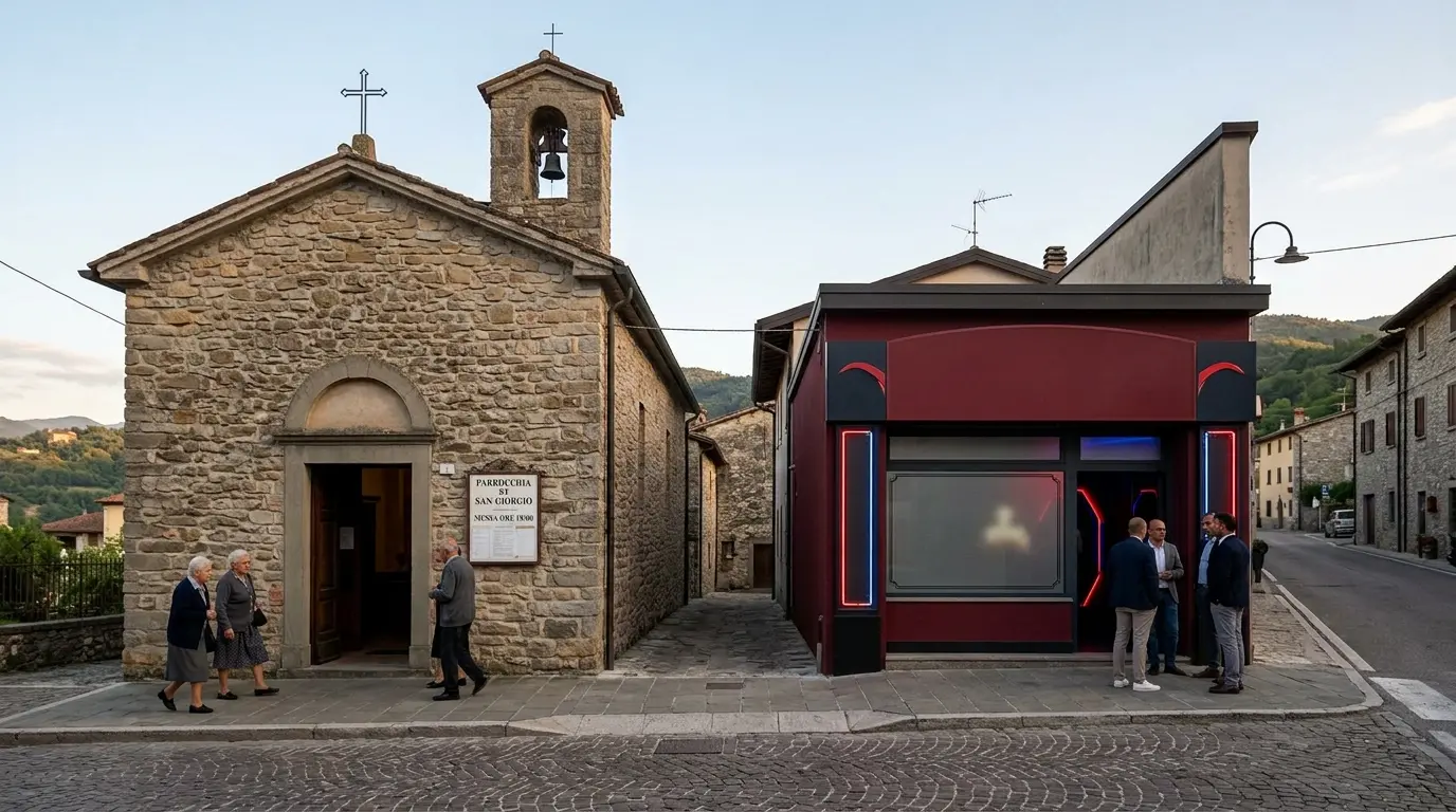 «Chiederò al prete di benedirci»: apre il club per scambisti di fronte alla chiesa, ed è bufera!\n