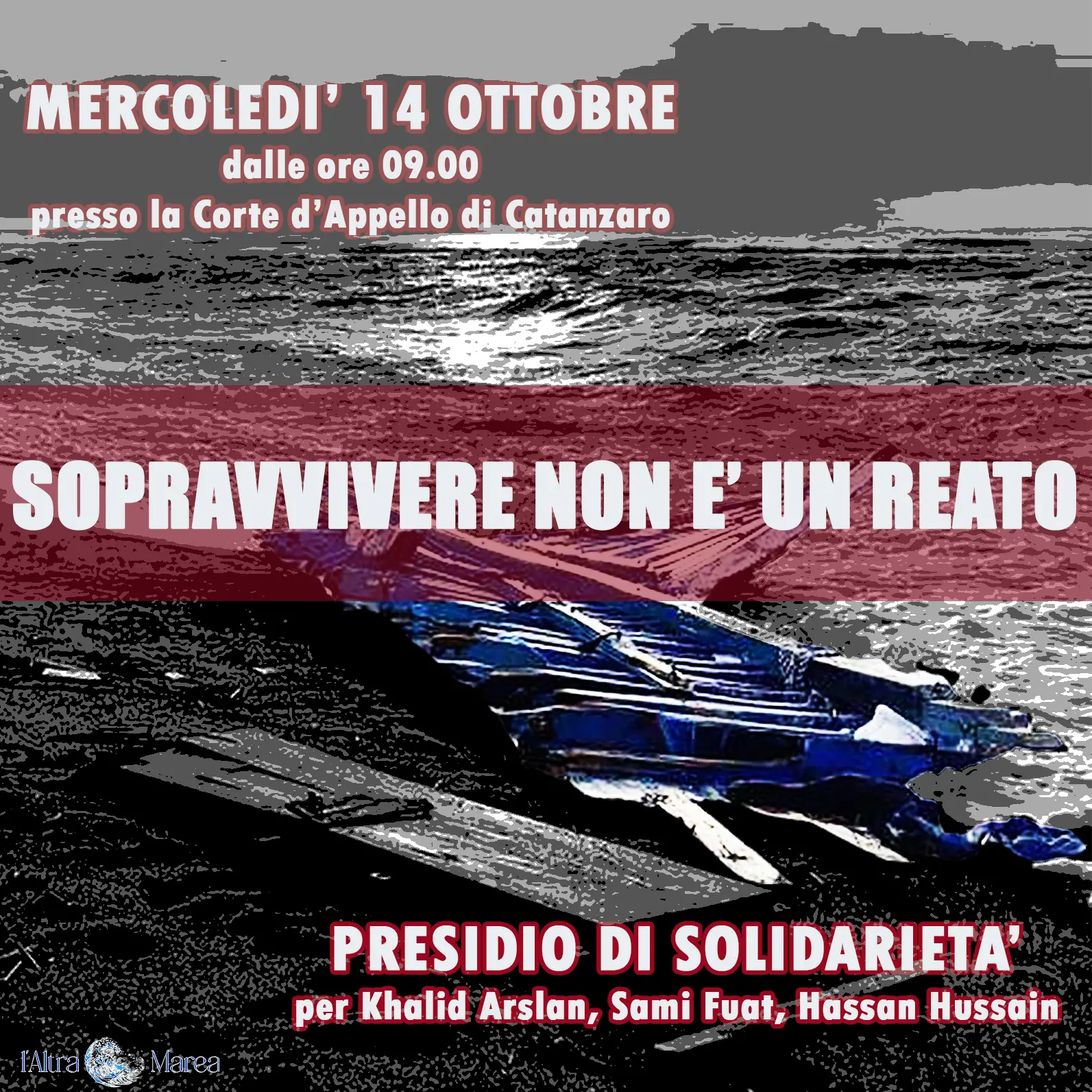 Processo naufragio Cutro: domani presidio di solidarietà per\u00A0Arslan, Hussain e\u00A0Fuat davanti la Corte d’Appello di Catanzaro\n
