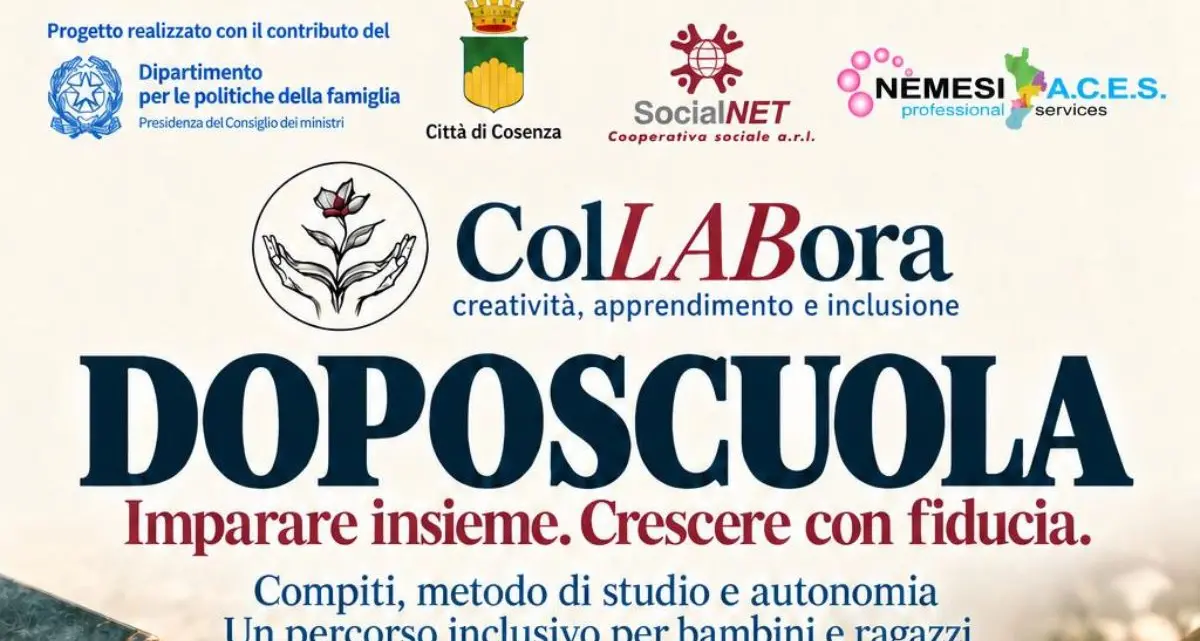 ColLABora, a Cosenza doposcuola e laboratori per bambini e ragazzi: iscrizioni ancora aperte\n