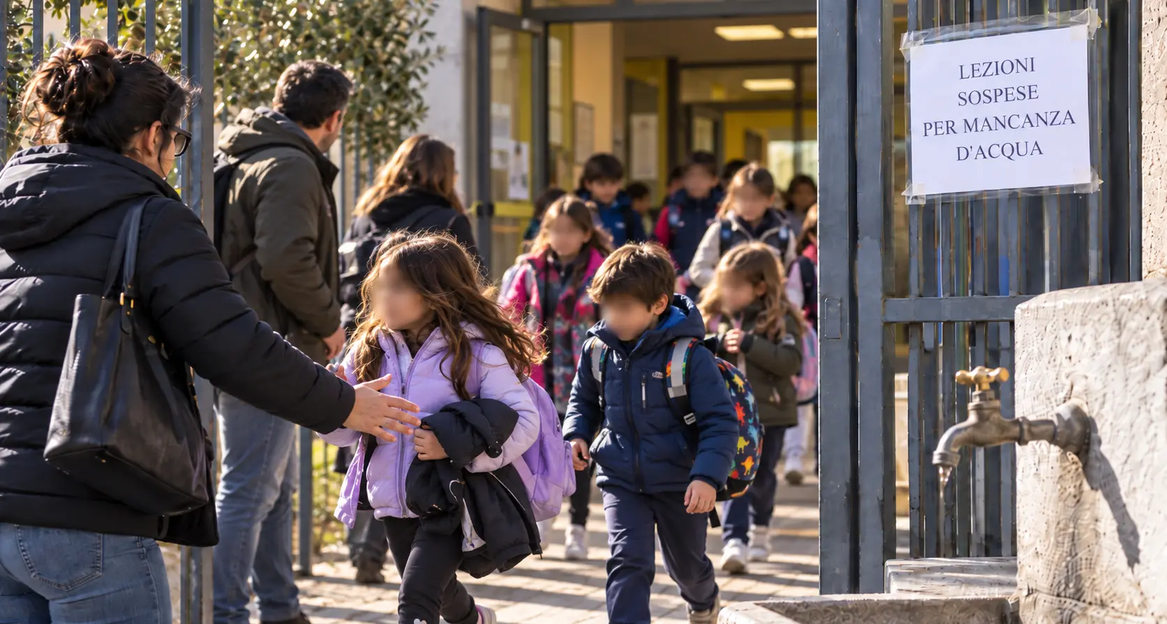 Manca l'acqua,\u00A0a Tropea si fermano le scuole: alle medie studenti mandati a casa dopo l'ingresso, disagi per le famiglie\n