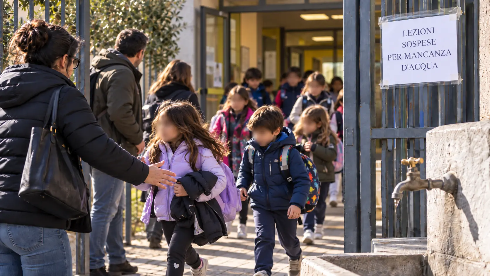 Manca l'acqua,\u00A0a Tropea si fermano le scuole: alle medie studenti mandati a casa dopo l'ingresso, disagi per le famiglie\n