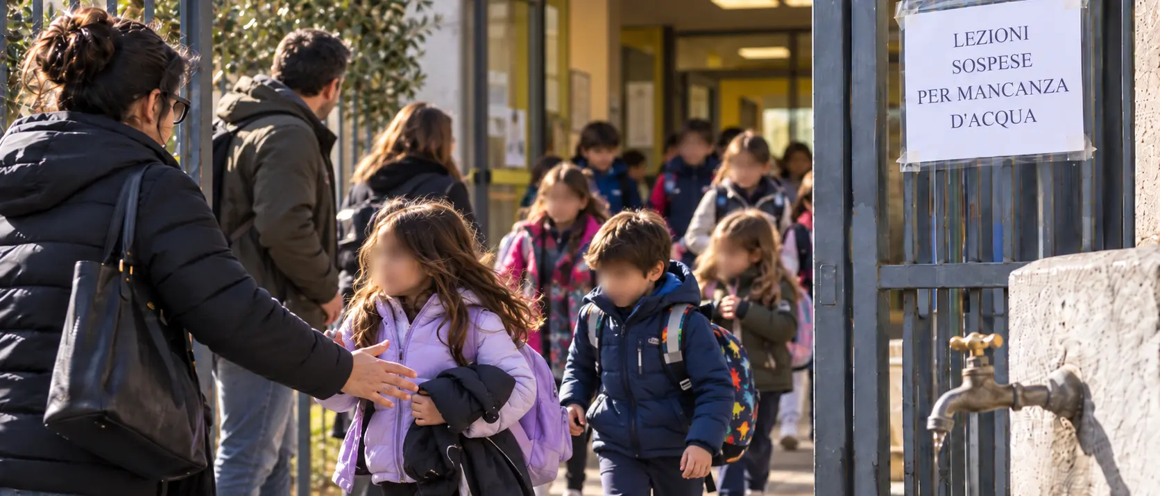 Manca l'acqua,\u00A0a Tropea si fermano le scuole: alle medie studenti mandati a casa dopo l'ingresso, disagi per le famiglie\n