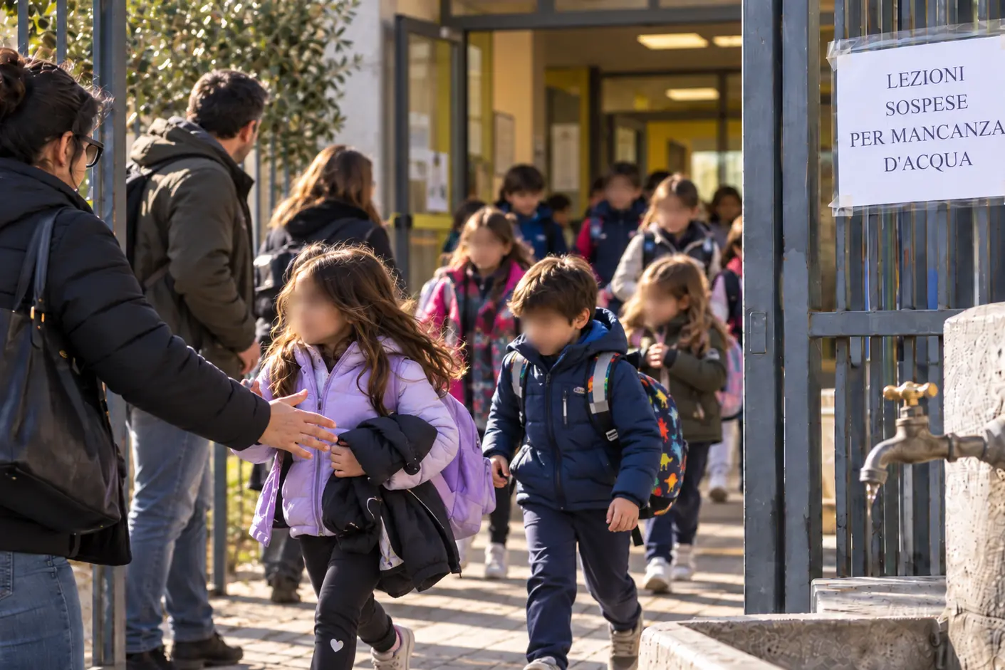 Manca l'acqua,\u00A0a Tropea si fermano le scuole: alle medie studenti mandati a casa dopo l'ingresso, disagi per le famiglie\n