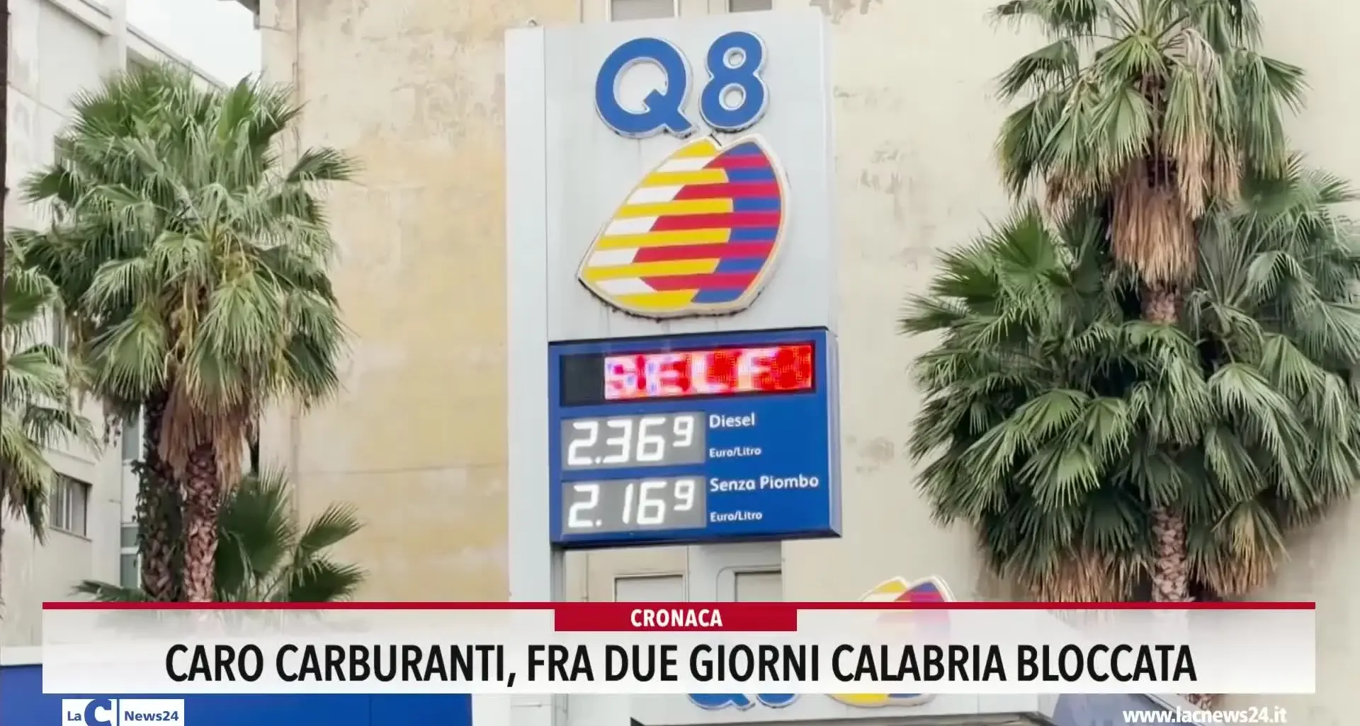 Caro carburanti, fra due giorni Calabria bloccata