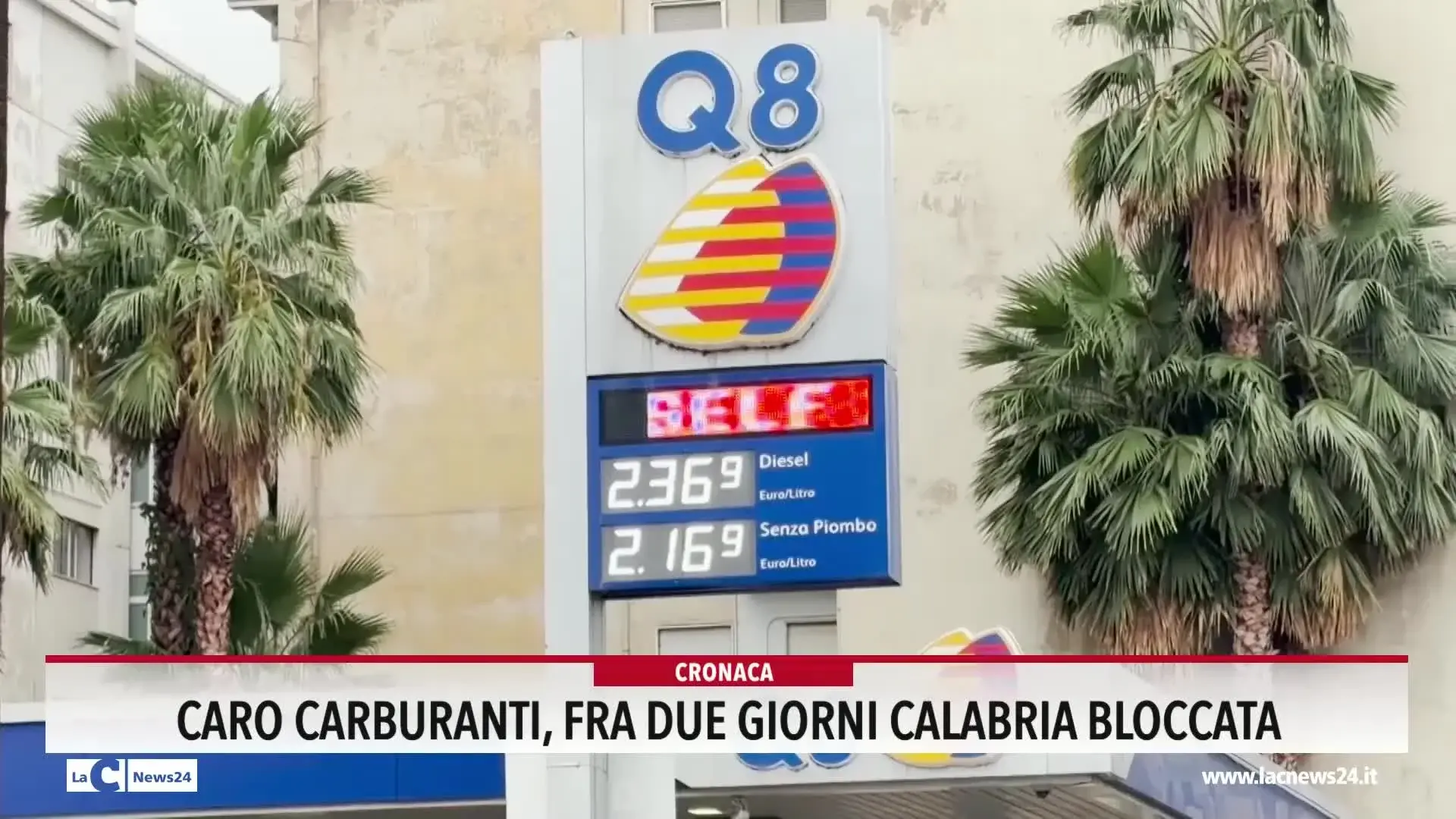 Caro carburanti, fra due giorni Calabria bloccata