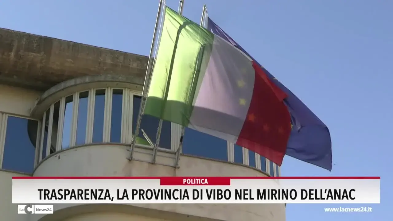Trasparenza, la Provincia di Vibo nel mirino delll'Anac