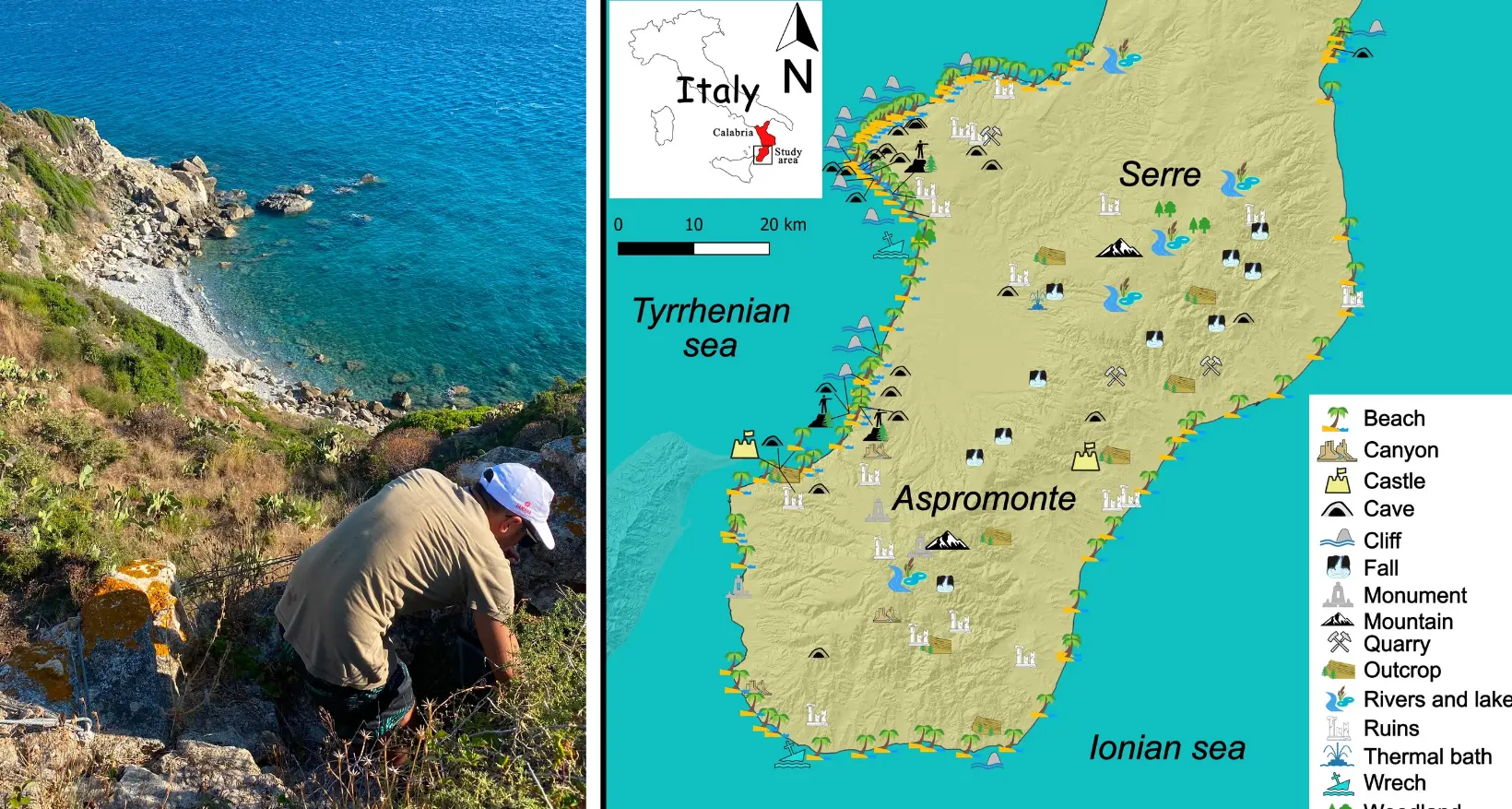 La mappa che svela tesori geologici nascosti: due giovani ricercatori creano la prima carta geoturistica della Calabria\n
