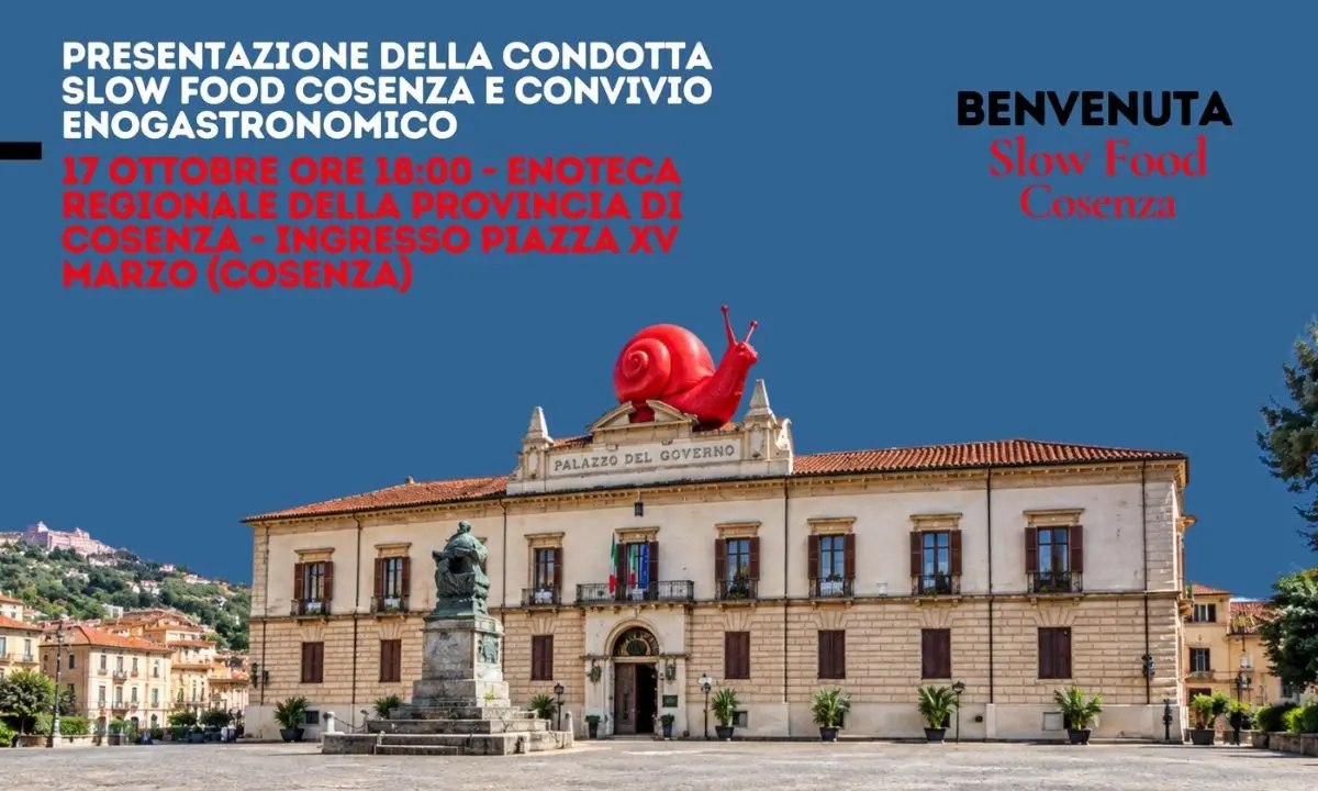 Slow Food Cosenza, sabato l’assemblea costituente della decima condotta regionale all’Enoteca provinciale\n