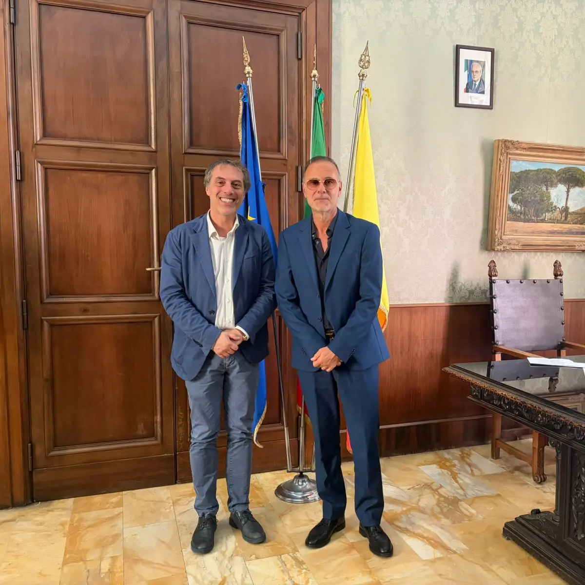 Il sindaco Fiorita accoglie a Palazzo De Nobili il nuovo presidente del Tribunale di Catanzaro, Giuseppe Spadaro\n