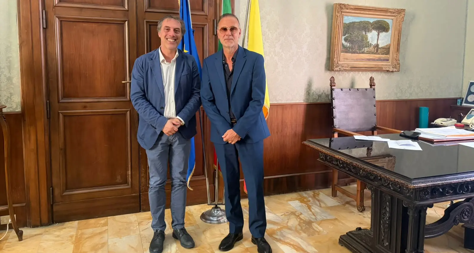 Il sindaco Fiorita accoglie a Palazzo De Nobili il nuovo presidente del Tribunale di Catanzaro, Giuseppe Spadaro\n