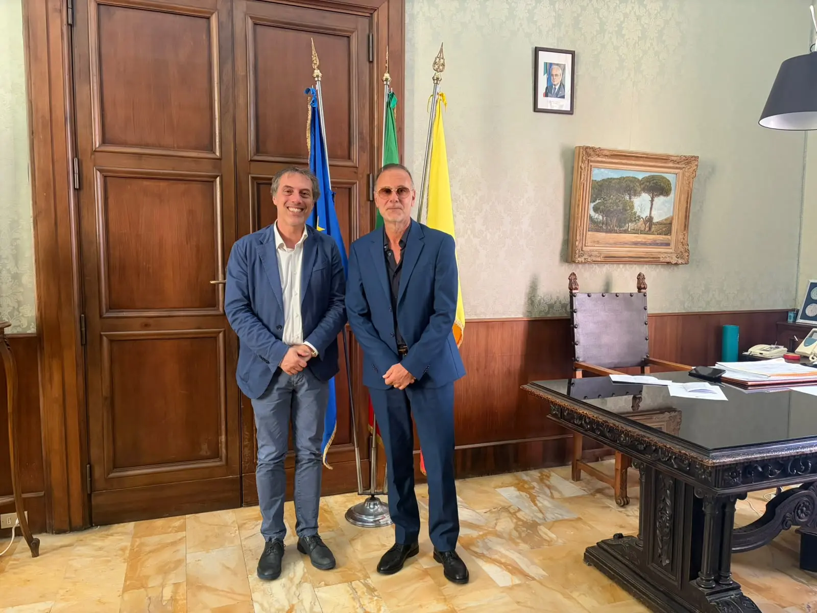 Il sindaco Fiorita accoglie a Palazzo De Nobili il nuovo presidente del Tribunale di Catanzaro, Giuseppe Spadaro\n