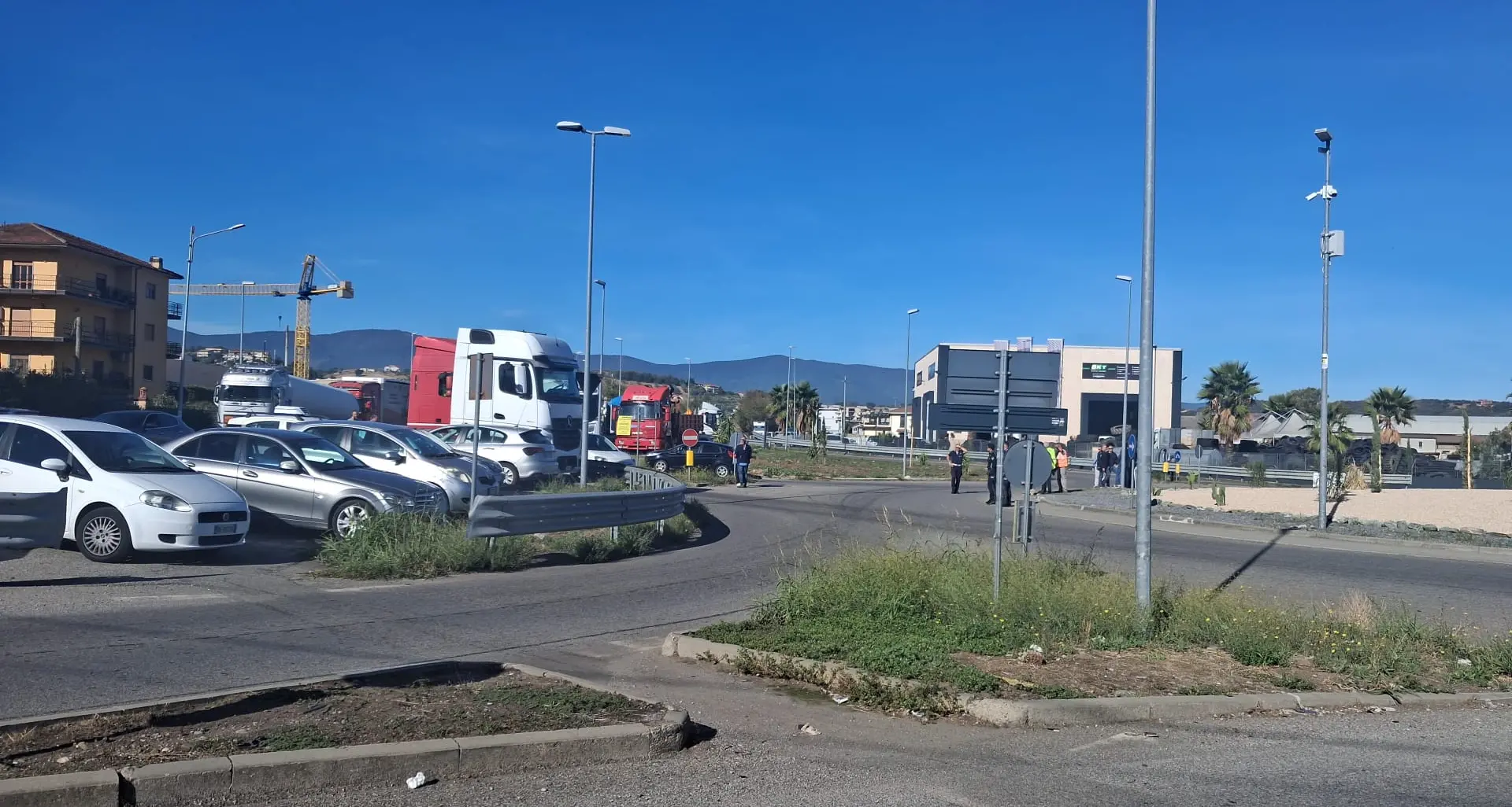 Protesta dei camionisti a Montalto