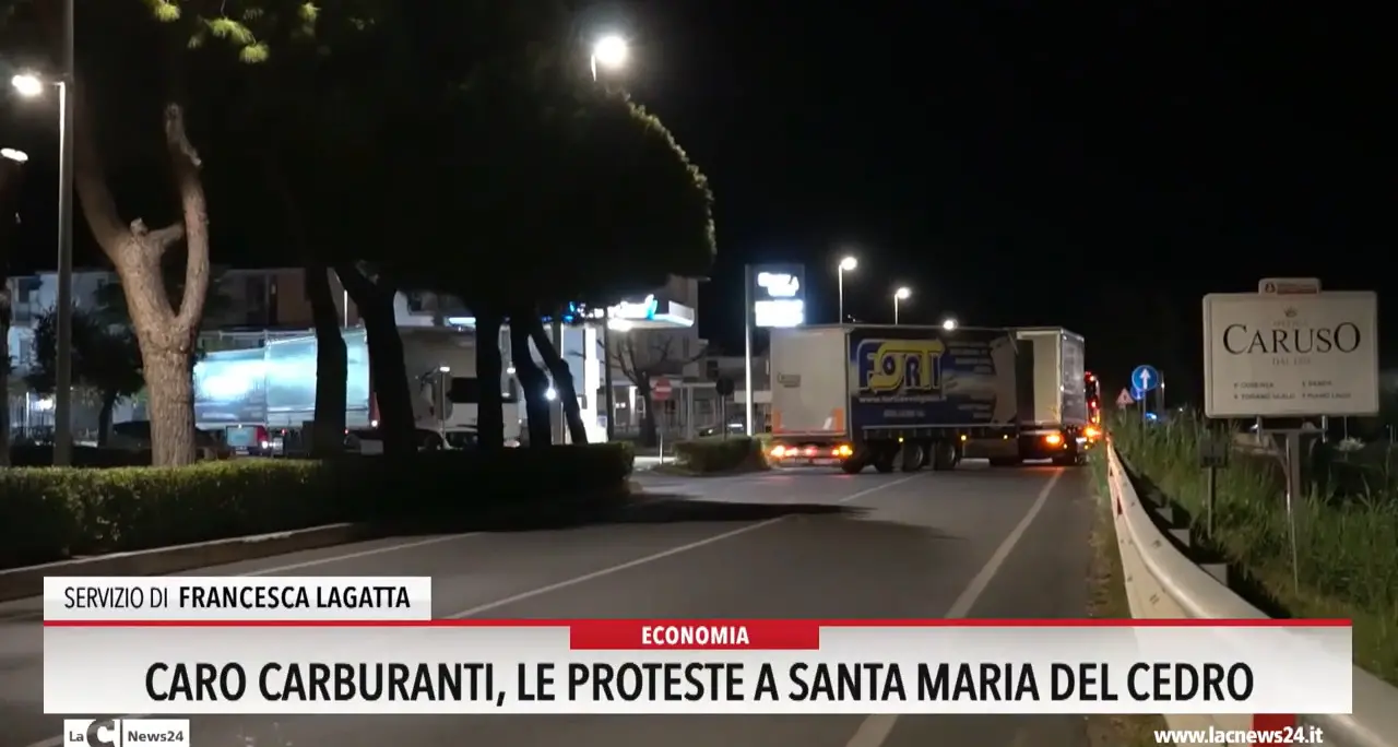 Caro carburanti, le proteste a Santa Maria del cedro