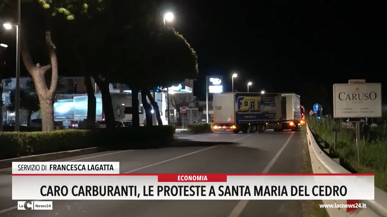 Caro carburanti, le proteste a Santa Maria del cedro