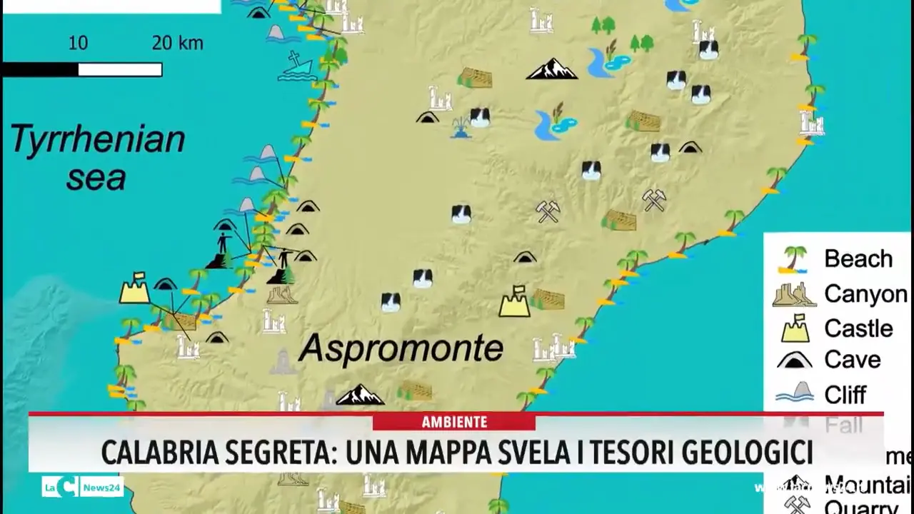 Calabria segreta, una mappa svela i tesori geologici