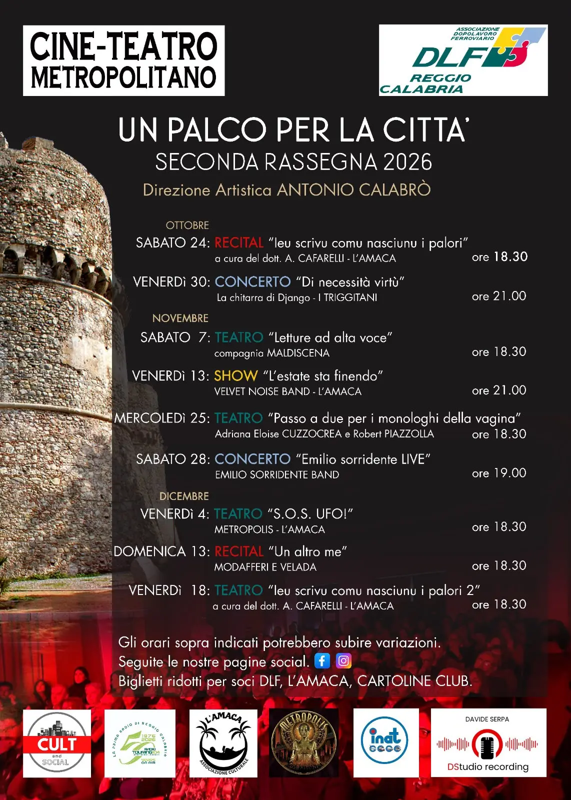 Un palco per la città di Reggio, il Metropolitano riaccende la scena\n