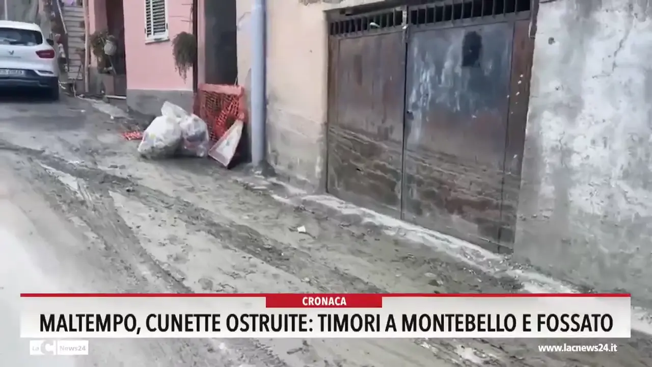 Maltempo, cunette ostruite timori a Montebello e Fossato