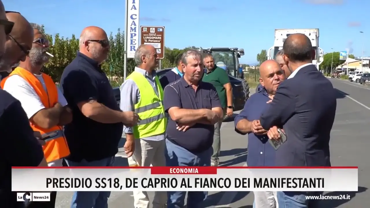 Presidio ss18, De Caprio al fianco dei manifestanti