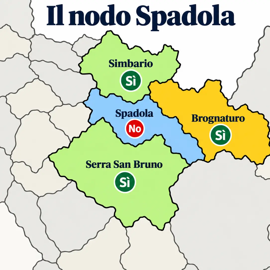 <p>Passaggio di Serra alla provincia di Catanzaro, Spadola dice No. Il sindaco Rosso: «Noi restiamo con Vibo»</p>
