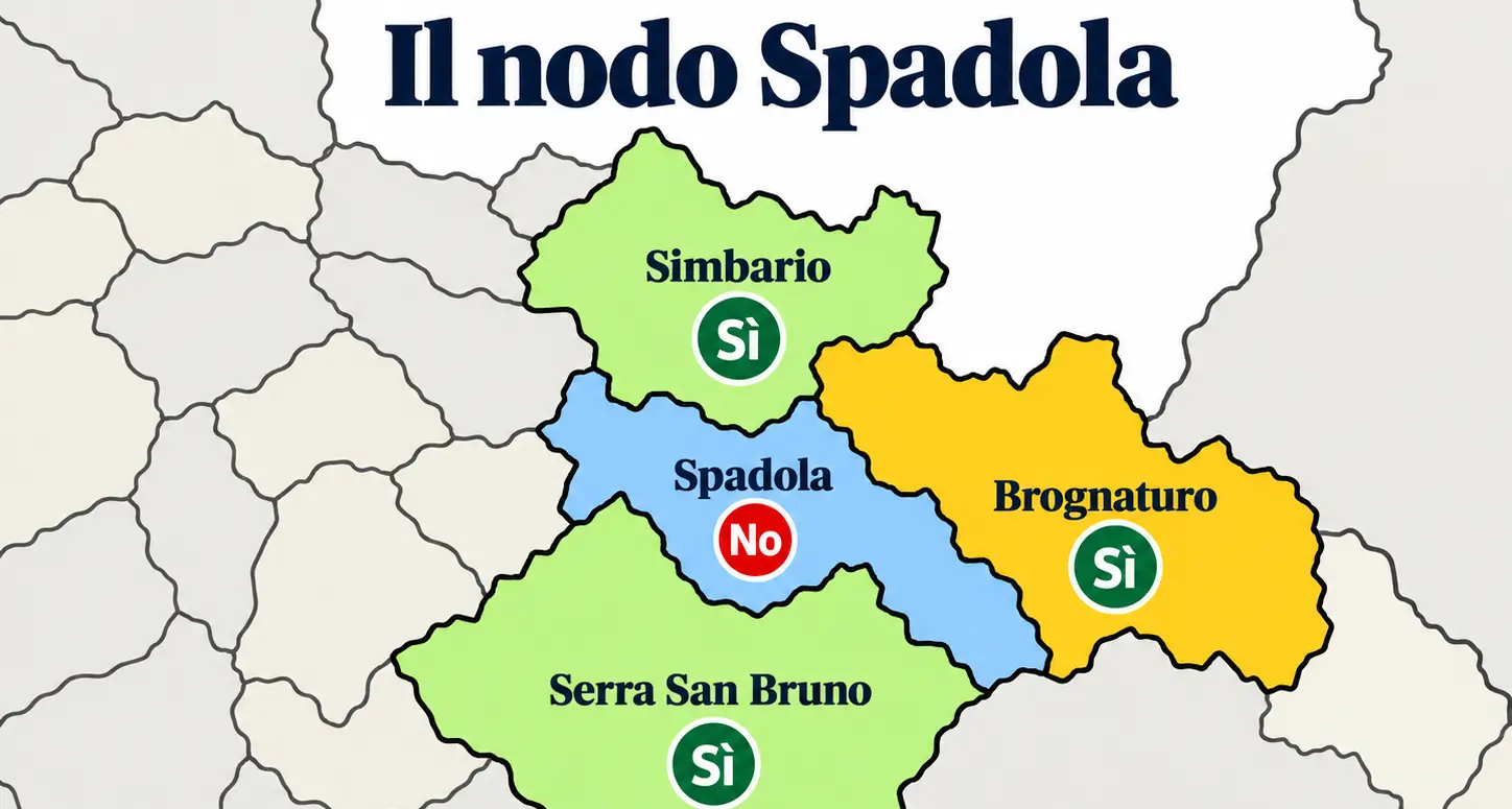 Passaggio di Serra alla provincia di Catanzaro, Spadola si mette di traverso e dice No. Il sindaco Rosso: «Noi restiamo con Vibo»\n