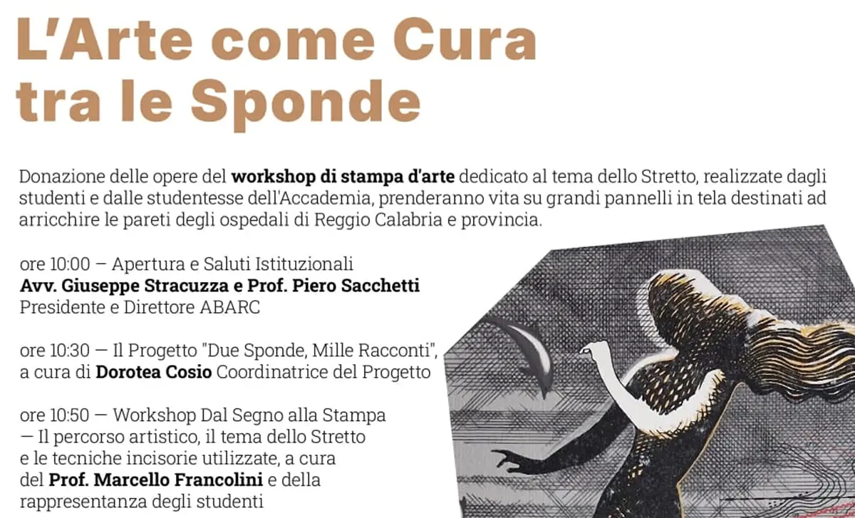 L’Arte come cura tra le sponde, all’Accademia di Belle Arti di Reggio opere per gli ospedali calabresi\n